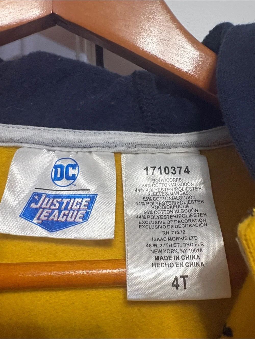 DC Kids' Yellow & Gray Batman Varsity Jacket